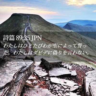 Picture 02 - 詩篇 89:35 JPN - わたしはひとたびわが聖によって誓 - Bible Verse Picture