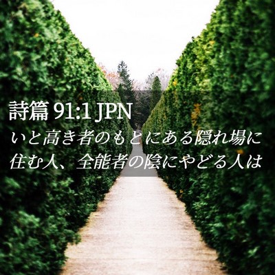 Picture 02 - 詩篇 91:1 JPN - いと高き者のもとにある隠れ場に住 - Bible Verse Picture