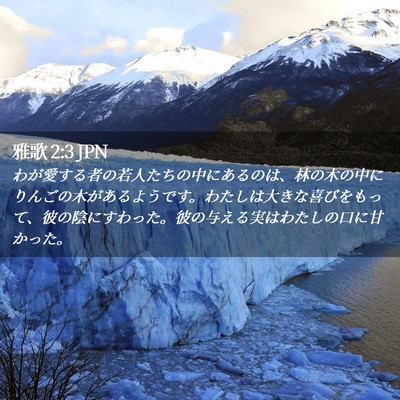 Picture 02 - 雅歌 2:3 JPN - わが愛する者の若人たちの中にある - Bible Verse Picture