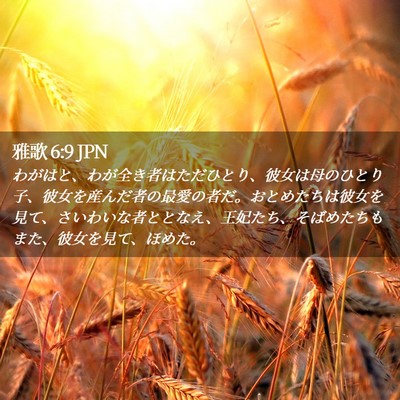Picture 02 - 雅歌 6:9 JPN - わがはと、わが全き者はただひとり - Bible Verse Picture