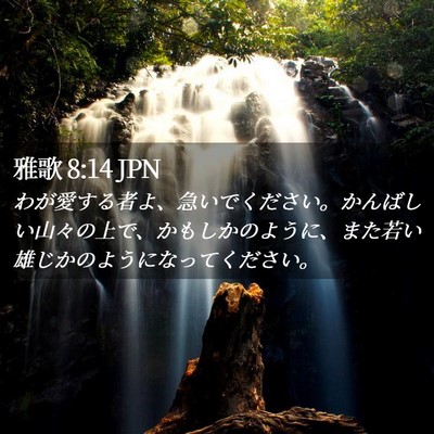 Picture 02 - 雅歌 8:14 JPN - わが愛する者よ、急いでください。 - Bible Verse Picture