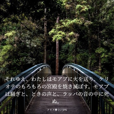Picture 03 - アモス書 2:2 JPN - それゆえ、わたしはモアブに火を送 - Bible Verse Picture