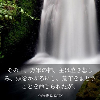 Picture 03 - イザヤ書 22:12 JPN - その日、万軍の神、主は泣き悲しみ - Bible Verse Picture