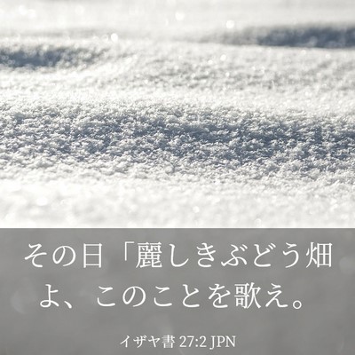 Picture 03 - イザヤ書 27:2 JPN - その日「麗しきぶどう畑よ、このこ - Bible Verse Picture