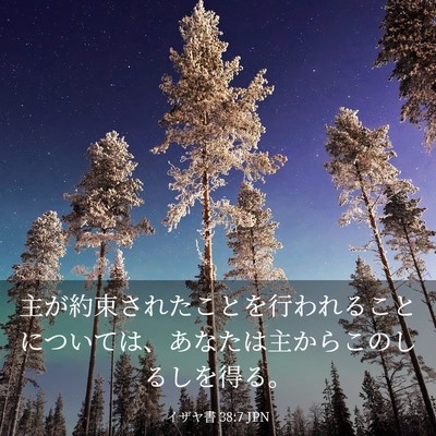 Picture 03 - イザヤ書 38:7 JPN - 主が約束されたことを行われること - Bible Verse Picture