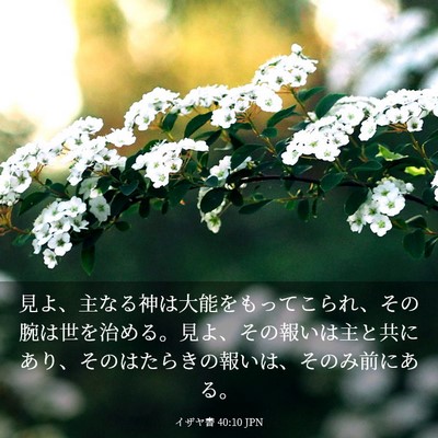 Picture 03 - イザヤ書 40:10 JPN - 見よ、主なる神は大能をもってこら - Bible Verse Picture