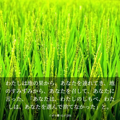 Picture 03 - イザヤ書 41:9 JPN - わたしは地の果から、あなたを連れ - Bible Verse Picture