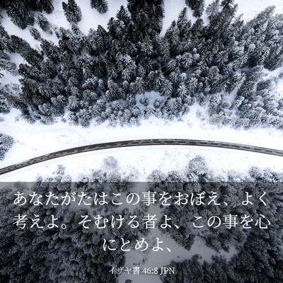 Picture 03 - イザヤ書 46:8 JPN - あなたがたはこの事をおぼえ、よく - Bible Verse Picture