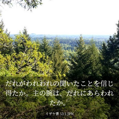 Picture 03 - イザヤ書 53:1 JPN - だれがわれわれの聞いたことを信じ - Bible Verse Picture