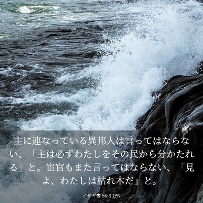 Picture 03 - イザヤ書 56:3 JPN - 主に連なっている異邦人は言っては - Bible Verse Picture