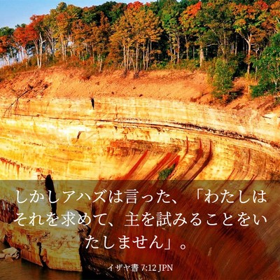 Picture 03 - イザヤ書 7:12 JPN - しかしアハズは言った、「わたしは - Bible Verse Picture