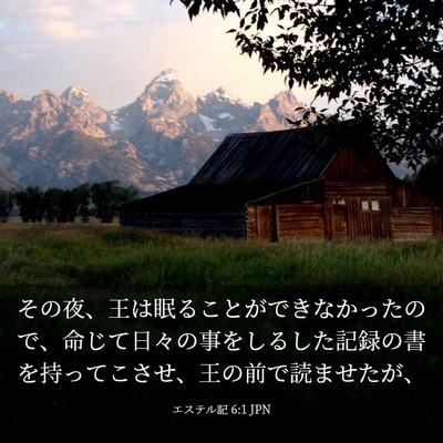 Picture 03 - エステル記 6:1 JPN - その夜、王は眠ることができなかっ - Bible Verse Picture