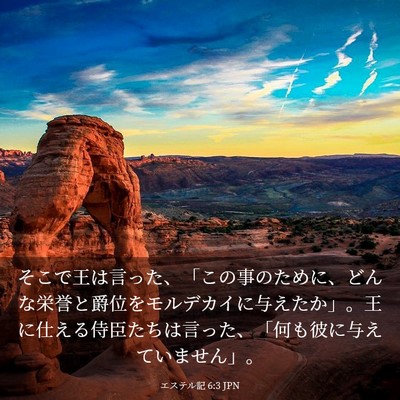 Picture 03 - エステル記 6:3 JPN - そこで王は言った、「この事のため - Bible Verse Picture