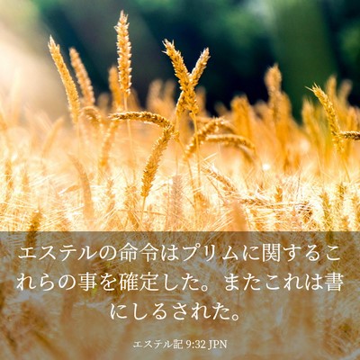 Picture 03 - エステル記 9:32 JPN - エステルの命令はプリムに関するこ - Bible Verse Picture