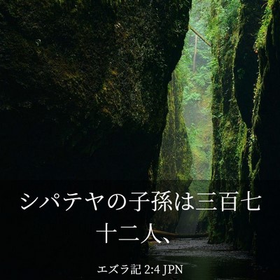 Picture 03 - エズラ記 2:4 JPN - シパテヤの子孫は三百七十二人、 - Bible Verse Picture