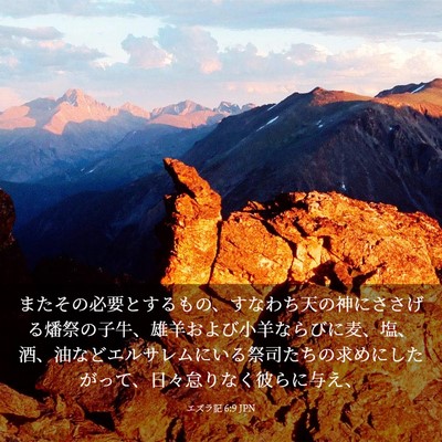 Picture 03 - エズラ記 6:9 JPN - またその必要とするもの、すなわち - Bible Verse Picture