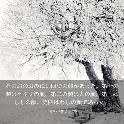 Picture 03 - エゼキエル書 10:14 JPN - そのおのおのには四つの顔があった - Bible Verse Picture