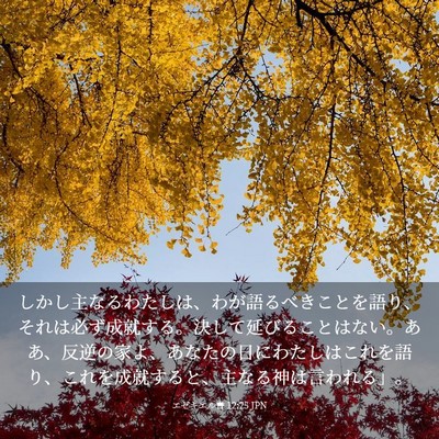 Picture 03 - エゼキエル書 12:25 JPN - しかし主なるわたしは、わが語るべ - Bible Verse Picture