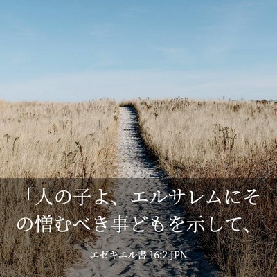 Picture 03 - エゼキエル書 16:2 JPN - 「人の子よ、エルサレムにその憎む - Bible Verse Picture