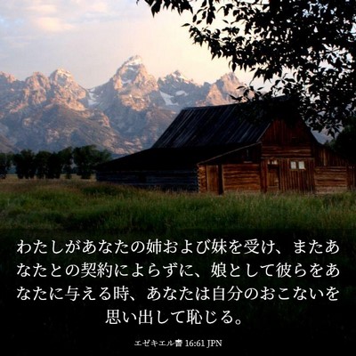 Picture 03 - エゼキエル書 16:61 JPN - わたしがあなたの姉および妹を受け - Bible Verse Picture