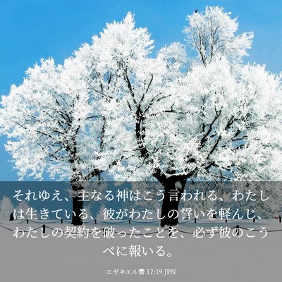 Picture 03 - エゼキエル書 17:19 JPN - それゆえ、主なる神はこう言われる - Bible Verse Picture