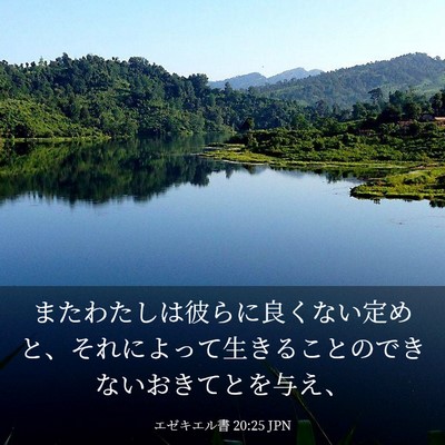 Picture 03 - エゼキエル書 20:25 JPN - またわたしは彼らに良くない定めと - Bible Verse Picture