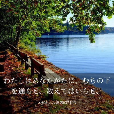 Picture 03 - エゼキエル書 20:37 JPN - わたしはあなたがたに、むちの下を - Bible Verse Picture