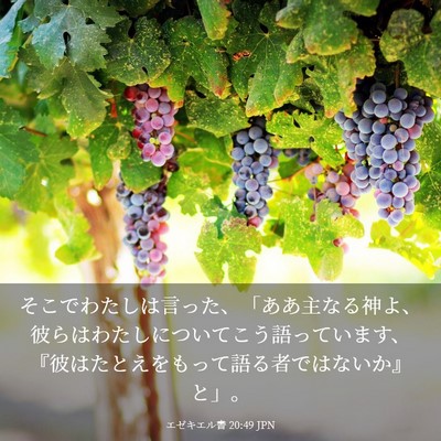 Picture 03 - エゼキエル書 20:49 JPN - そこでわたしは言った、「ああ主な - Bible Verse Picture
