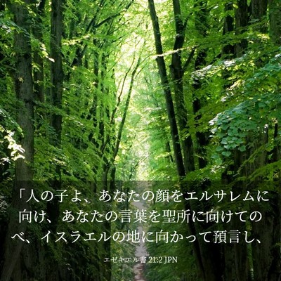 Picture 03 - エゼキエル書 21:2 JPN - 「人の子よ、あなたの顔をエルサレ - Bible Verse Picture