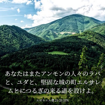 Picture 03 - エゼキエル書 21:20 JPN - あなたはまたアンモンの人々のラバ - Bible Verse Picture
