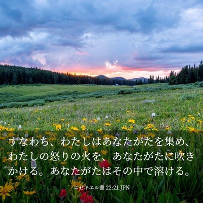 Picture 03 - エゼキエル書 22:21 JPN - すなわち、わたしはあなたがたを集 - Bible Verse Picture