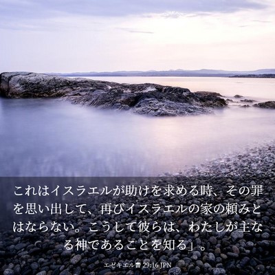 Picture 03 - エゼキエル書 29:16 JPN - これはイスラエルが助けを求める時 - Bible Verse Picture