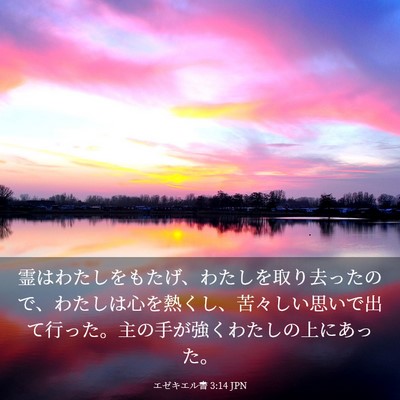 Picture 03 - エゼキエル書 3:14 JPN - 霊はわたしをもたげ、わたしを取り - Bible Verse Picture