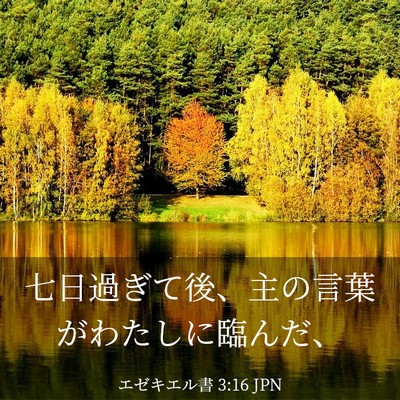 Picture 03 - エゼキエル書 3:16 JPN - 七日過ぎて後、主の言葉がわたしに - Bible Verse Picture