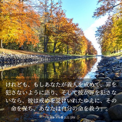 Picture 03 - エゼキエル書 3:21 JPN - けれども、もしあなたが義人を戒め - Bible Verse Picture