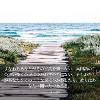 Picture 03 - エゼキエル書 3:6 JPN - すなわちあなたがその言葉を知らな - Bible Verse Picture