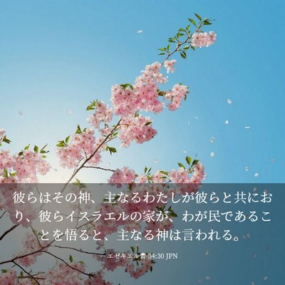 Picture 03 - エゼキエル書 34:30 JPN - 彼らはその神、主なるわたしが彼ら - Bible Verse Picture