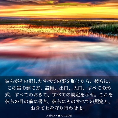 Picture 03 - エゼキエル書 43:11 JPN - 彼らがその犯したすべての事を恥じ - Bible Verse Picture