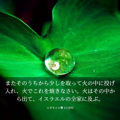 Picture 03 - エゼキエル書 5:4 JPN - またそのうちから少しを取って火の - Bible Verse Picture