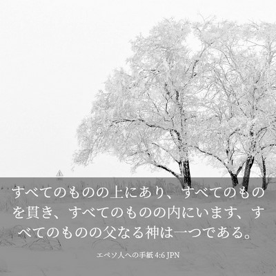 Picture 03 - エペソ人への手紙 4:6 JPN - すべてのものの上にあり、すべての - Bible Verse Picture