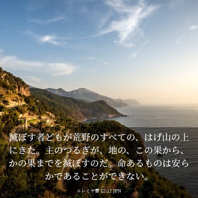 Picture 03 - エレミヤ書 12:12 JPN - 滅ぼす者どもが荒野のすべての、は - Bible Verse Picture