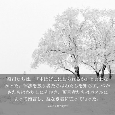 Picture 03 - エレミヤ書 2:8 JPN - 祭司たちは、『主はどこにおられる - Bible Verse Picture