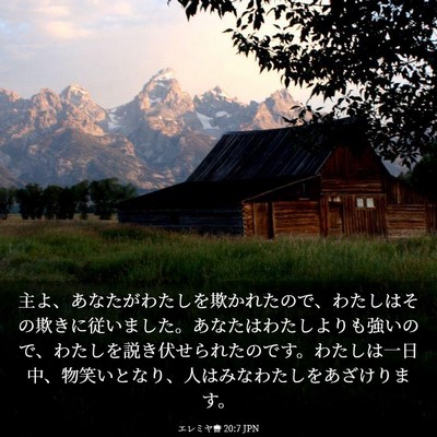Picture 03 - エレミヤ書 20:7 JPN - 主よ、あなたがわたしを欺かれたの - Bible Verse Picture