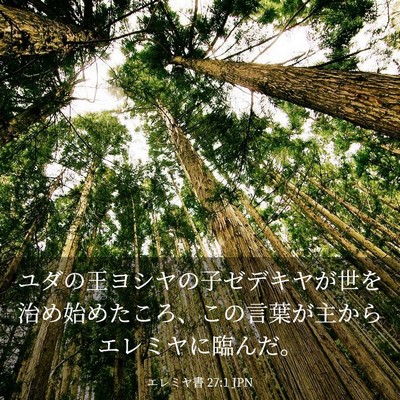 Picture 03 - エレミヤ書 27:1 JPN - ユダの王ヨシヤの子ゼデキヤが世を - Bible Verse Picture