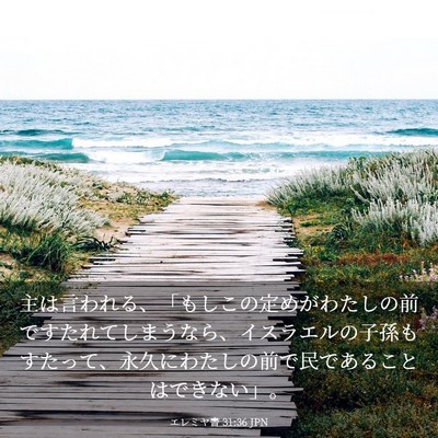 Picture 03 - エレミヤ書 31:36 JPN - 主は言われる、「もしこの定めがわ - Bible Verse Picture