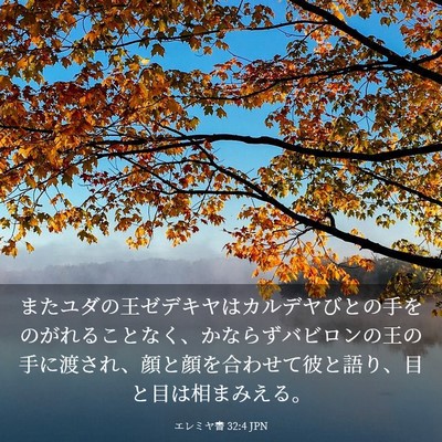 Picture 03 - エレミヤ書 32:4 JPN - またユダの王ゼデキヤはカルデヤび - Bible Verse Picture