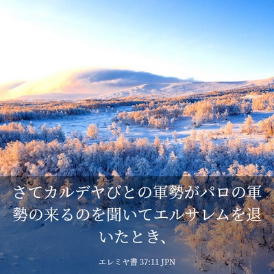 Picture 03 - エレミヤ書 37:11 JPN - さてカルデヤびとの軍勢がパロの軍 - Bible Verse Picture
