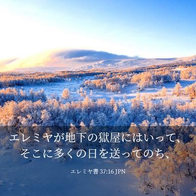 Picture 03 - エレミヤ書 37:16 JPN - エレミヤが地下の獄屋にはいって、 - Bible Verse Picture