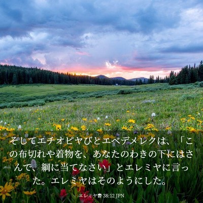 Picture 03 - エレミヤ書 38:12 JPN - そしてエチオピヤびとエベデメレク - Bible Verse Picture