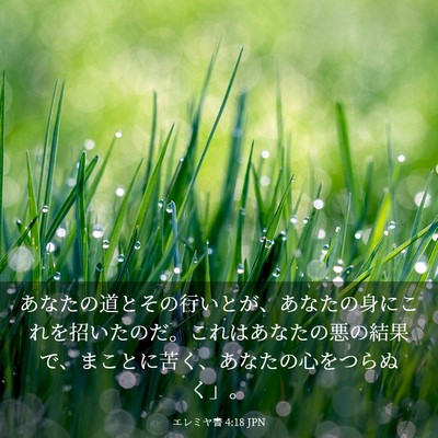 Picture 03 - エレミヤ書 4:18 JPN - あなたの道とその行いとが、あなた - Bible Verse Picture